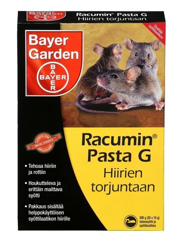 Bayer Garden Racumin Pasta G Jyrsijöiden Torjunta-Aine Syöttilaatikolla