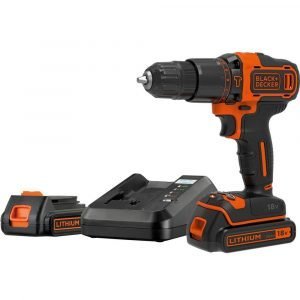 Black & Decker Ruuvinväännin 18 V 2 Akkua Musta