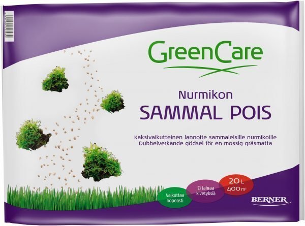 Greencare Nurmikon Sammal Pois 10 L Lannoite