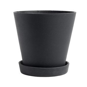 Hay Flowerpot Ruukku Ja Lautanen Xl Musta