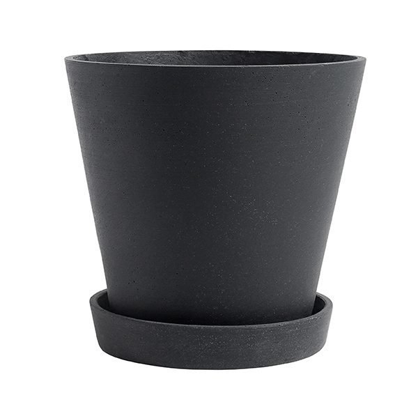 Hay Flowerpot Ruukku Ja Lautanen Xl Musta