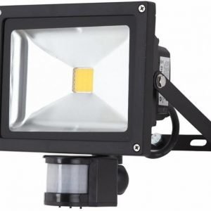 LED valonheitin 230V WORK BLACK 30W 4500K liiketunnistimella