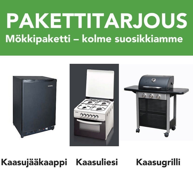 Mökkipaketti: kaasuliesi