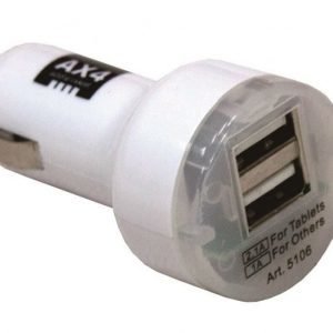 Tupla USB-autoadapteri 12/24V