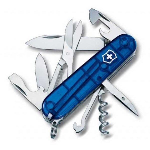 Victorinox Climber Taskuveitsi Sininen Läpikuultava 91 Mm